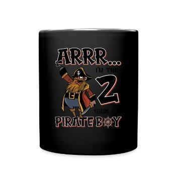 Pirate Boy 2 ans pirate 2ème anniversaire - Mug uni - noir - Devant