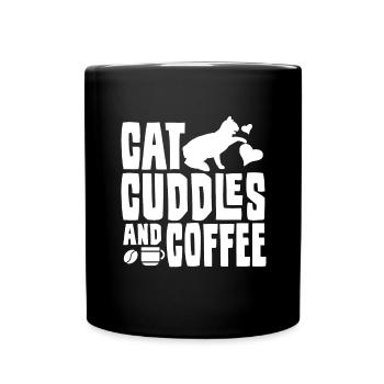 Cats Kitten Coffee Pet - Full Colour Mug - black - Front