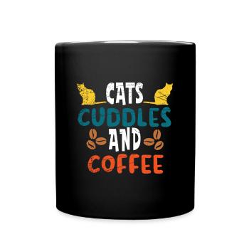 Cats Kitten Coffee Pet - Full Colour Mug - black - Front