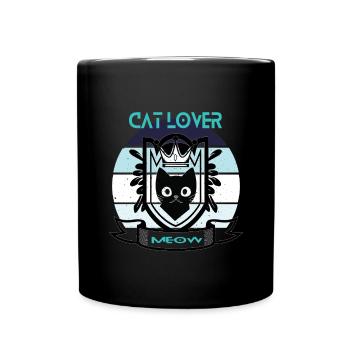 Cat Cats Cat Lover Pet - Full Colour Mug - black - Front