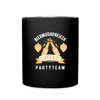 Biermudadreieck Partyteam - Hopfen und Bier Party - Tasse einfarbig - Schwarz - Vorne