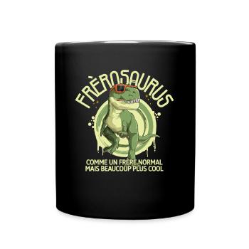 Grand Frère Dinosaure Humour T Rex Famille Cadeau - Mug uni - noir - Devant
