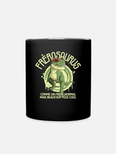 Grand Frère Dinosaure Humour T Rex Famille Cadeau - Mug uni - noir