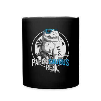 Geschenk Beste Papuan Dinosaurier Vatertag - Tasse einfarbig - Schwarz - Vorne