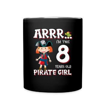 Pirate Boy 8 ans pirate 8ème anniversaire - Mug uni - noir - Devant