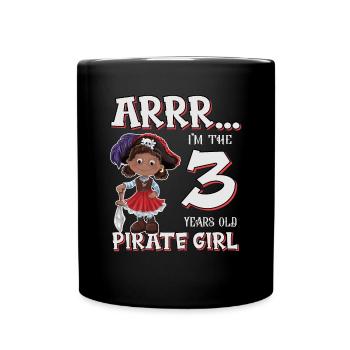 Pirate Boy 3 ans pirate 3ème anniversaire - Mug uni - noir - Devant