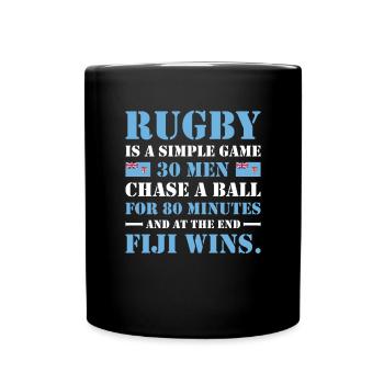 Le rugby est un jeu simple Fiji Rugby - Mug uni - noir - Devant