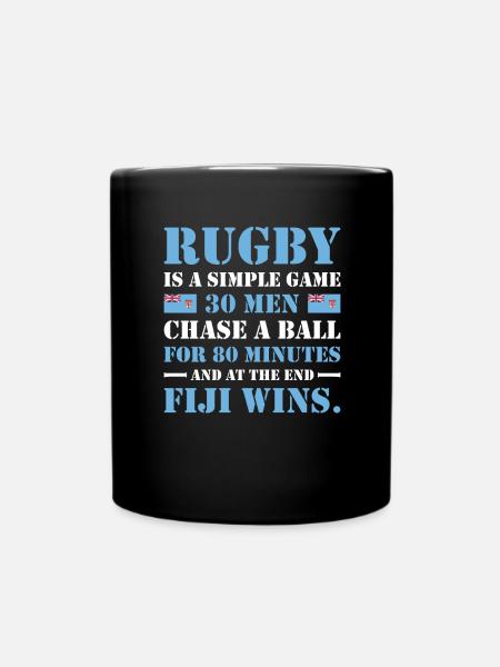 Rugby Is A Simple Game Fiji Rugby - Full Colour Mug - black