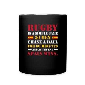 Le rugby est un jeu simple Espagne Rugby - Mug uni - noir - Devant