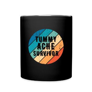 Tummy Ache Survivor Vintage Sunset - Full Colour Mug - black - Front