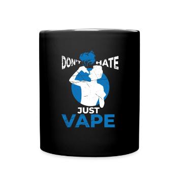 Elektro Zigarette E-Zigarette E-Shisha Vape - Tasse einfarbig - Schwarz - Vorne