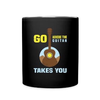 Guitare Électrique Guitariste Guitariste Musicien - Mug uni - noir - Devant
