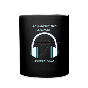 Guitare Électrique Guitariste Guitariste Musicien - Mug uni - noir - Devant
