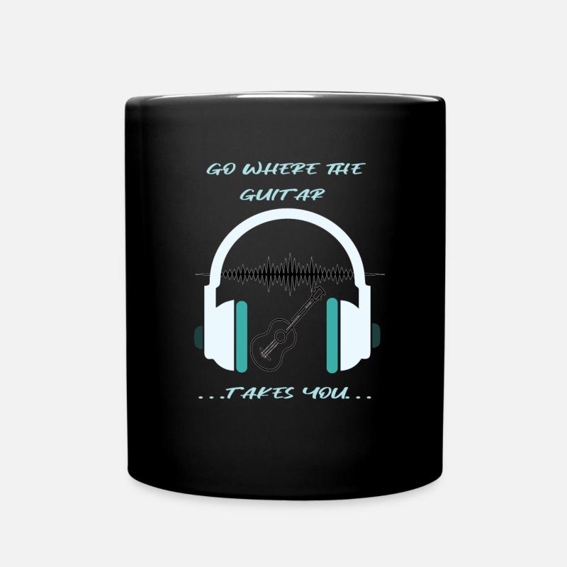 Gitarre E-Gitarre Gitarrenspieler Musiker - Tasse einfarbig - Schwarz