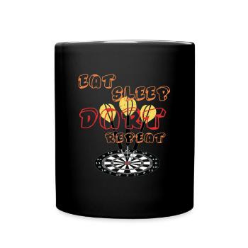 Dart Darts Dartboard Dartboard Throw Arrow - Full Colour Mug - black - Front