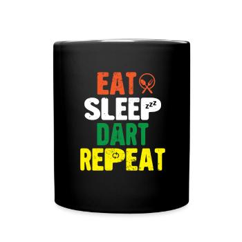 Dart Darts Dartboard Dartboard Throw Arrow - Full Colour Mug - black - Front