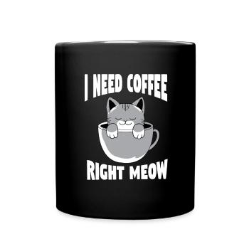 Cats Kitten Coffee Pet - Full Colour Mug - black - Front