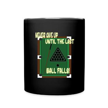 Billard Billardkugel Billarddreieck Kö - Tasse einfarbig - Schwarz - Vorne