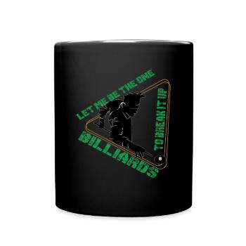 Billard Billardkugel Billarddreieck Kö - Tasse einfarbig - Schwarz - Vorne