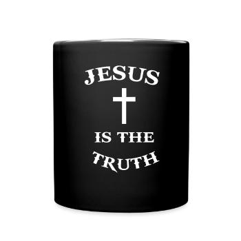 Croix Jésus Religion Christianisme Dicton chrétien - Mug uni - noir - Devant