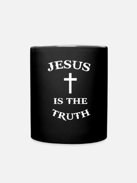 Croix Jésus Religion Christianisme Dicton chrétien - Mug uni - noir