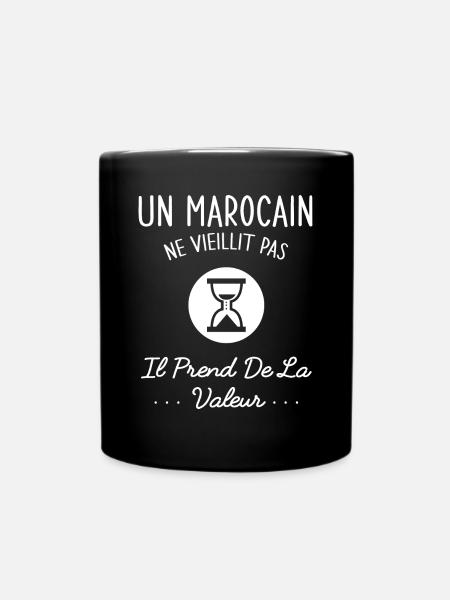 Un Marocain Ne Vieillit Pas Humour Cadeau Maroc - Mug uni - noir