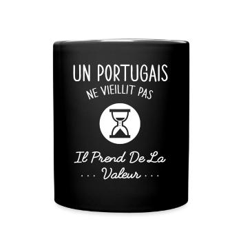 Un Portugais Vieillit Pas Humour Cadeau Portugal - Mug uni - noir - Devant