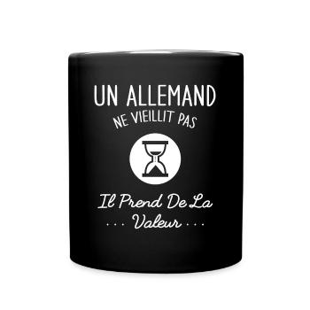 Un Allemand Ne Vieillit Pas Humour Cadeau - Mug uni - noir - Devant