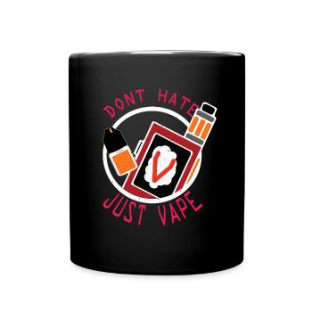 E-Zigaretten E-Shisha Rauchen Dampfen Liquid - Tasse einfarbig - Schwarz - Vorne