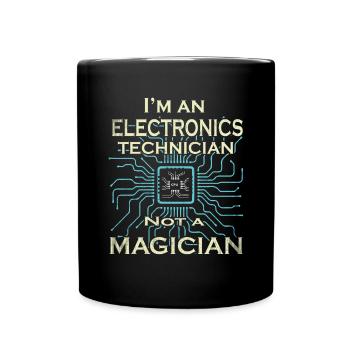 Elektro Elektriker Eloktroniker Strom Elektrik - Tasse einfarbig - Schwarz - Vorne