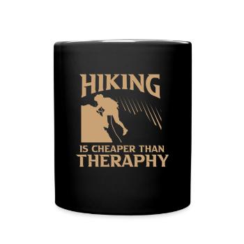 Climbing Climbers Mountains Climbing Wall Kletterdad - Full Colour Mug - black - Front