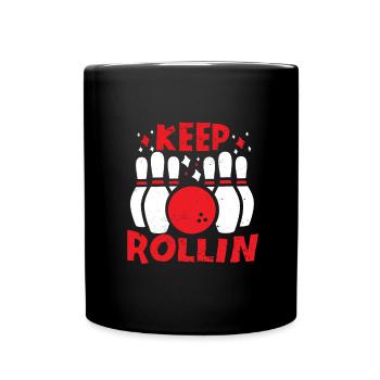 Bowling Bowling Ball Bowling Alley Strike - Full Colour Mug - black - Front