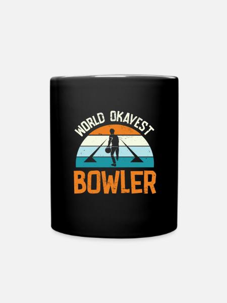 Bowling Bowlingkugel Bowlingbahn Strike - Tasse einfarbig - Schwarz
