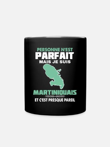 Martiniquais Carte De La Martinique Citation - Mug uni - noir