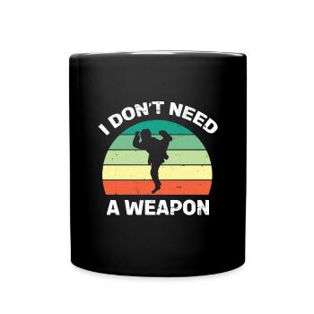 Kampfsport Selbstverteidigung Kampfkunst - Tasse einfarbig - Schwarz - Vorne
