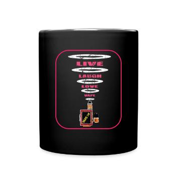 Vape E-Cigarette E-Shisha Cigarettes Smoking - Full Colour Mug - black - Front
