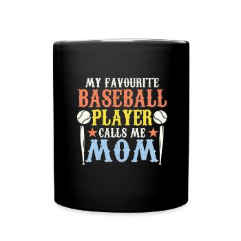 Baseball Baseball Bat Baseball Player - Full Colour Mug - black - Front