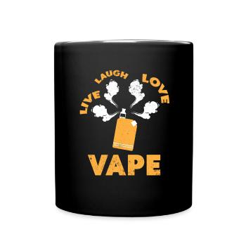 Vape E-Zigarette E-Shisha Zigaretten Rauchen - Tasse einfarbig - Schwarz - Vorne