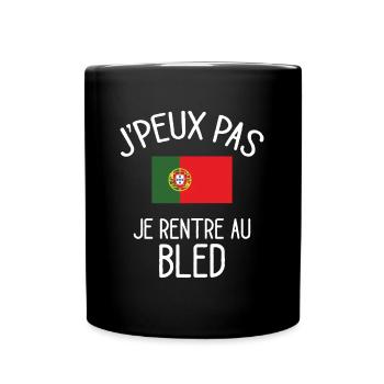 J'Peux Pas Portugal Humour Idée Cadeau Portugais - Mug uni - noir - Devant