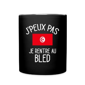 J'Peux Pas Tunisie Humour Idée Cadeau Tunisien - Mug uni - noir - Devant