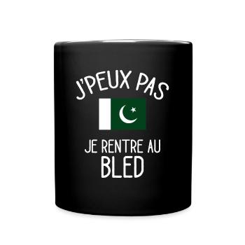 J'Peux Pas Pakistan Humour Idée Cadeau Pakistanais - Mug uni - noir - Devant