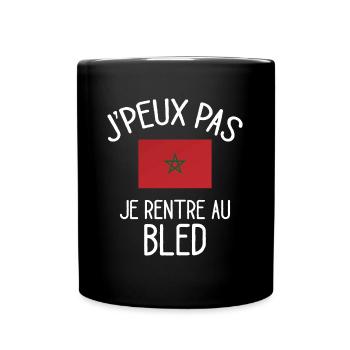 J'Peux Pas Maroc Humour Idée Cadeau Marocain - Mug uni - noir - Devant