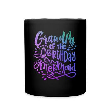Brother Of The Birthday Mermaid Matching Family - Mug uni - noir - Devant