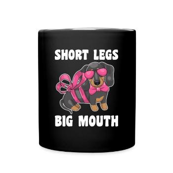 Funny Miniature Dachshund Mom Girls Gift - Full Colour Mug - black - Front