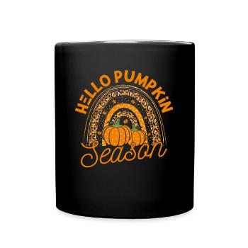 Hello Pumpkin Season Shirt Hey Pumpkin Fall Vibes - Mug uni - noir - Devant