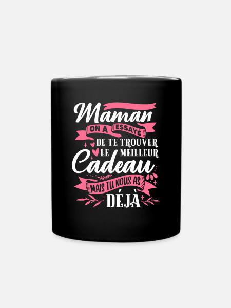 Maman Cadeau Fête Des Mères Personnalisé - Mug uni - noir