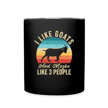 I like Goats Humor Farmer Gift - Full Colour Mug - black - Front
