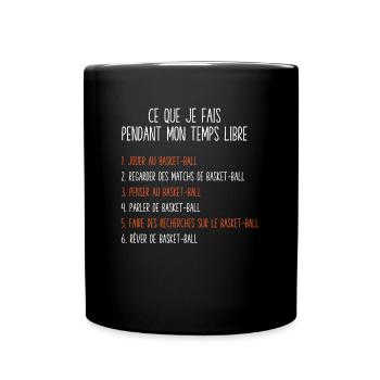 Basketball Free Time Gift Idea Basketball Player - Full Colour Mug - black - Front