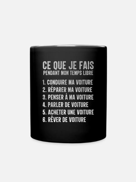 Voiture Temps Libre Idée Cadeau Pour Mécano - Mug uni - noir