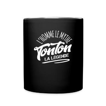 Tonton L'homme Le Mythe La Légende Cadeau - Mug uni - noir - Devant